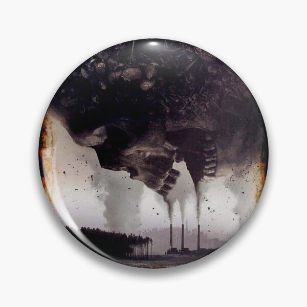 Item preview, Dark landscape Skull pollution dying earth eco goth gift t shirt designed and sold by Johannesart.