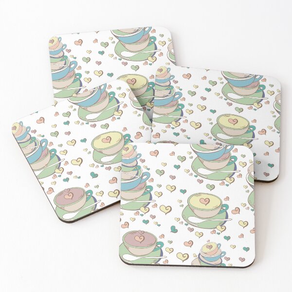 Item preview, Stacked Teacups - Blue and Green Palette designed and sold by Sketchbook Designs.