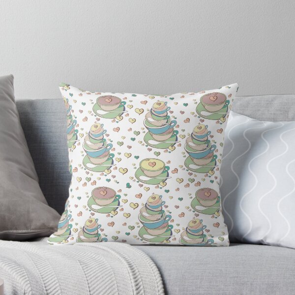 Item preview, Stacked Teacups - Blue and Green Palette designed and sold by Sketchbook Designs.