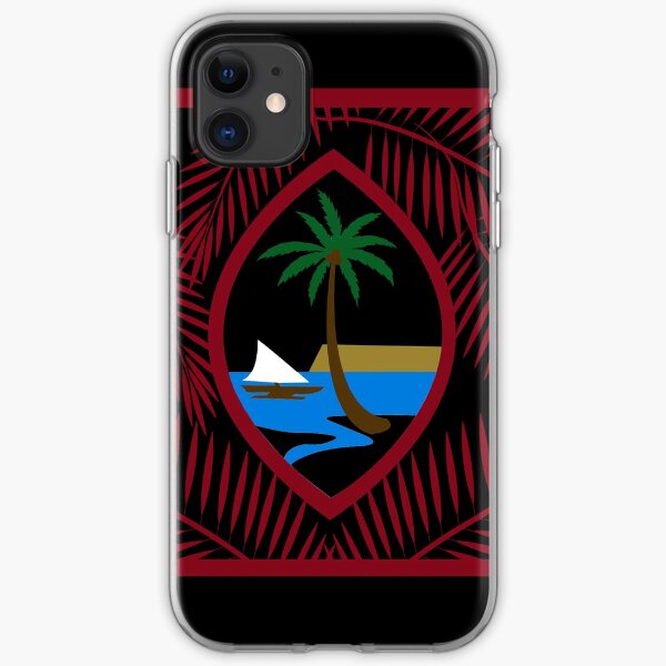 GUAM RUN 671 Guahan Palm Seal USA Flag I iPhone Soft Case