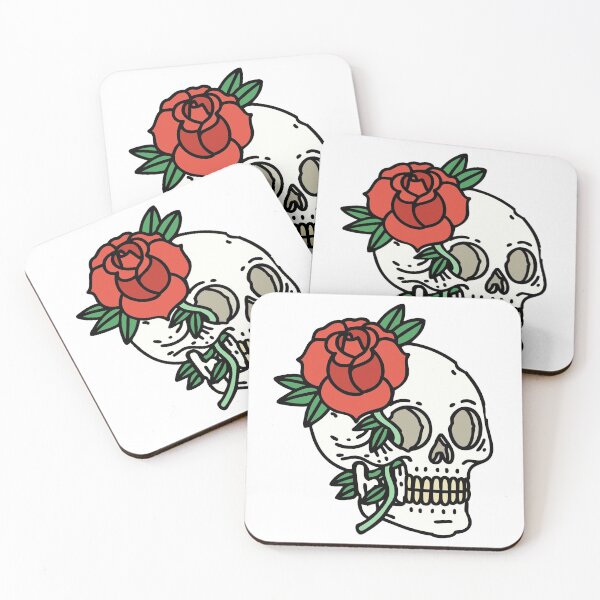 Item preview, Skull with a flower designed and sold by saldesign433.