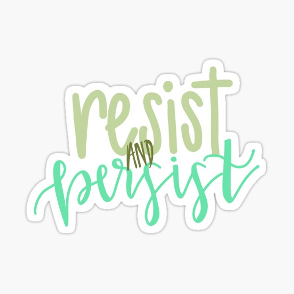 Vista previa del artículo con la obra «Resistir y persistir», diseñado y vendido por curlykhaila.
