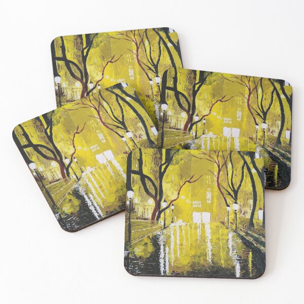 Item preview, Reflection of street lights on the road due to the rain  designed and sold by Sonali Shah.