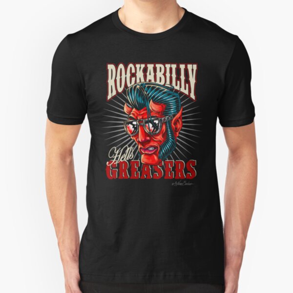 Rockabilly Greaser III Slim Fit T-Shirt
