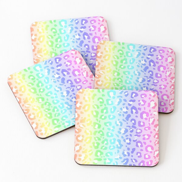 Item preview, Pastel Rainbow and White Spots Leopard Print designed and sold by Bumblefuzzies.