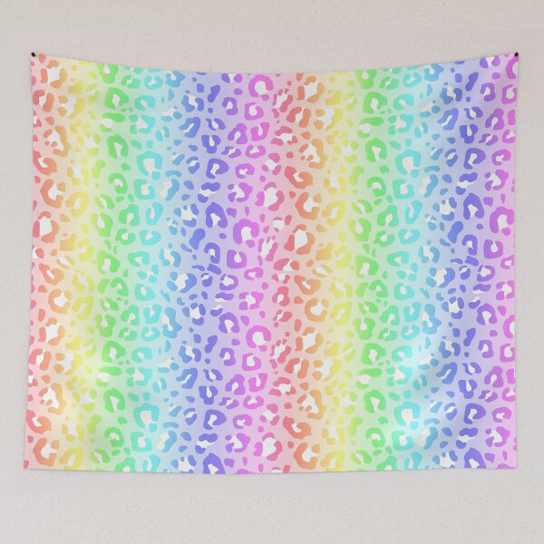 Item preview, Pastel Rainbow and White Spots Leopard Print designed and sold by Bumblefuzzies.