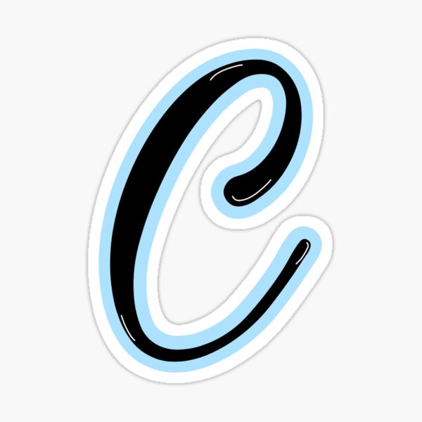 Light Pink Letter C Sticker By Maecreates Redbubble