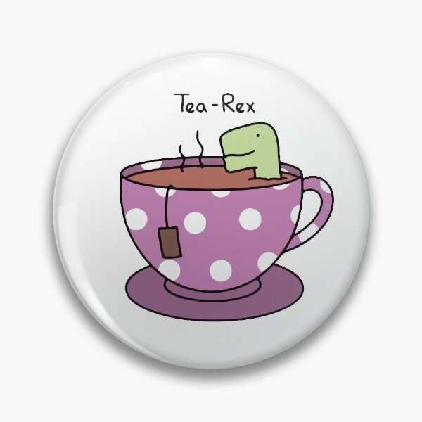 Item preview, t-rex chilling in tea designed and sold by Gwenvell.