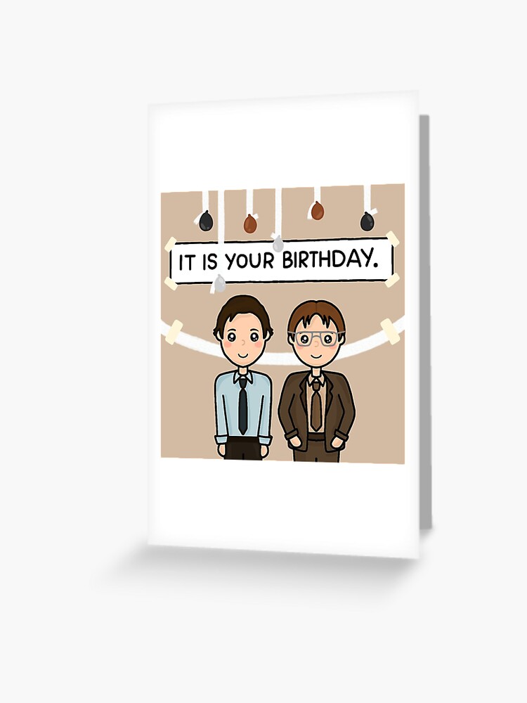 The Office Birthday Card : Jim and Dwight - The Office Cards - The Office  Quotes - The office Gifts Audio greeting card It is your Birthday