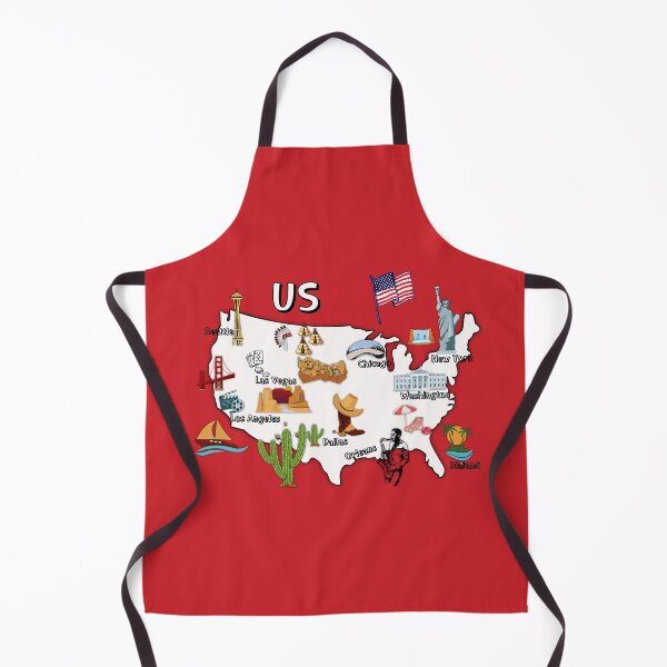 Item preview, USA map US map major cities names United states America national symbols and landmarks designed and sold by mashmosh.