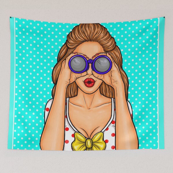 Item preview, Hot Pop Art Girl With a Binoculars  designed and sold by MaayanCo.