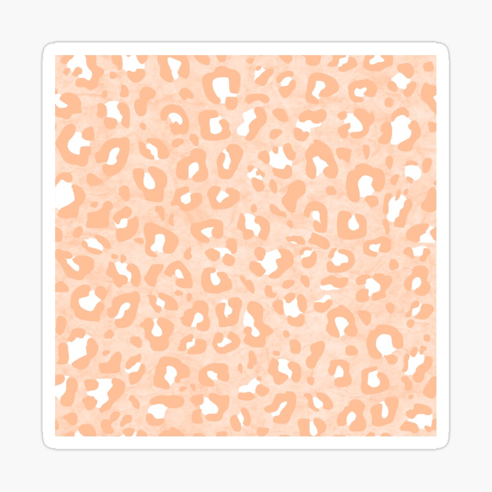 Chic Colorful Peach Orange Cheetah Print Pattern Fabric, 56% OFF