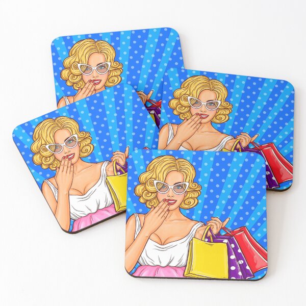 Item preview, Hot Pop Art Girl Going Shopping designed and sold by MaayanCo.