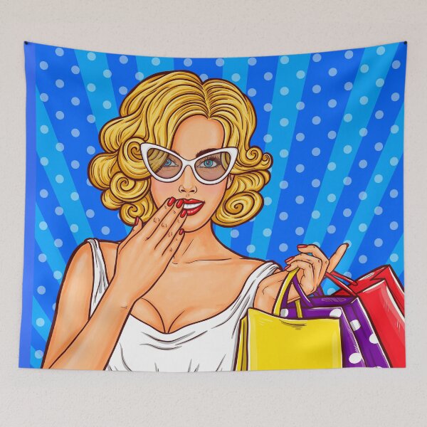 Item preview, Hot Pop Art Girl Going Shopping designed and sold by MaayanCo.