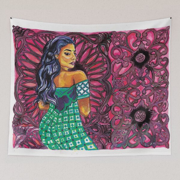Item preview, Beautiful Woman in  Fushia Background  designed and sold by alexanderrosede.