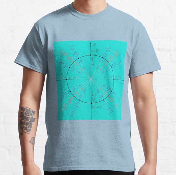 Unit circle angles. Trigonometry, Math Formulas, Geometry Formulas Classic T-Shirt