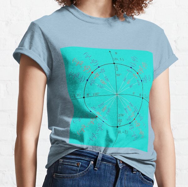 Unit circle angles. Trigonometry, Math Formulas, Geometry Formulas Classic T-Shirt