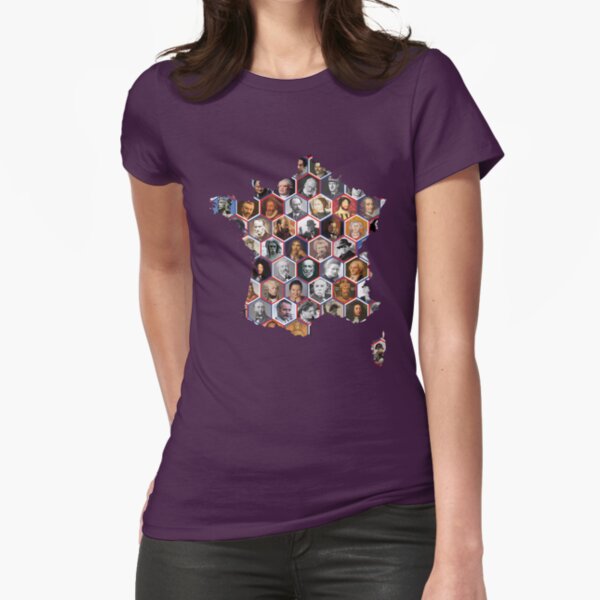 French hexagons Fitted T-Shirt