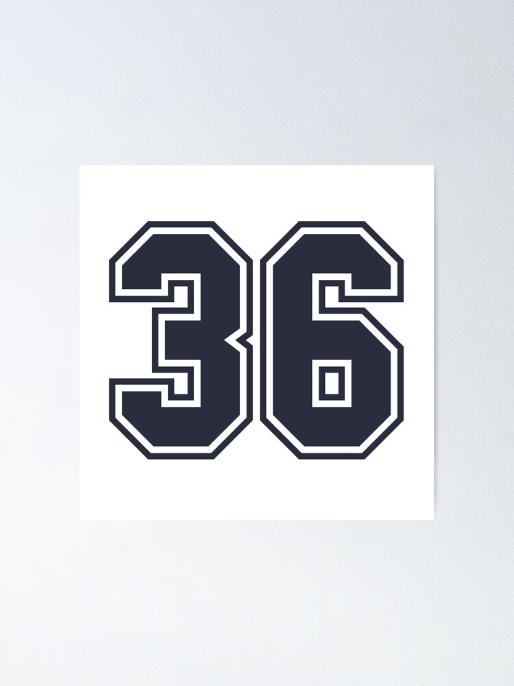 36 Sports Number Thirty-Six | Poster