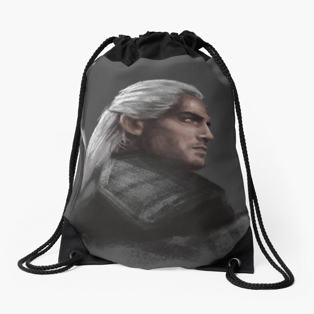 "The Witcher Geralt of Rivia" Drawstring Bag for Sale by TheDrawer69
