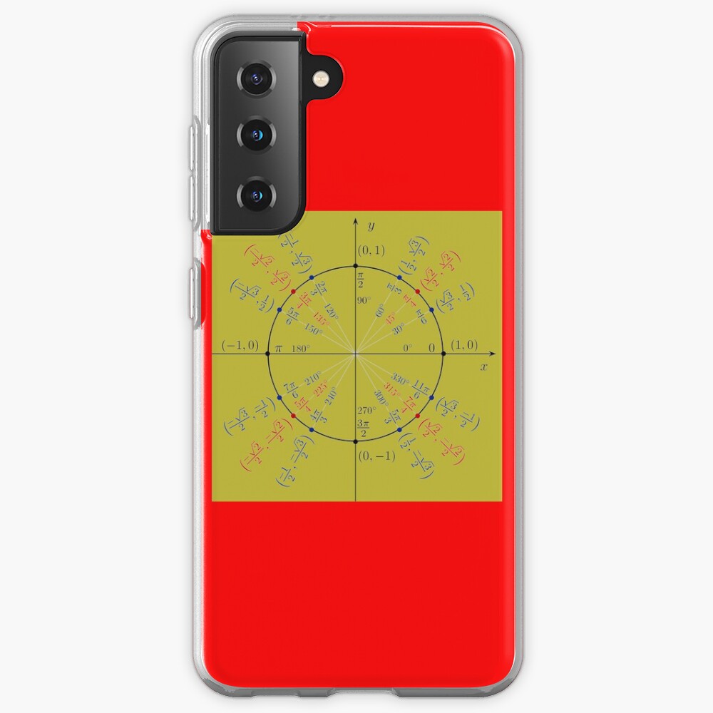 Unit circle angles. Trigonometry, Math Formulas, Geometry Formulas Samsung Galaxy Phone Case