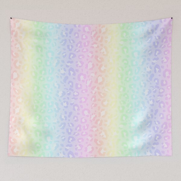 Item preview, Ultra Pastel Rainbow and White Spots Leopard Print designed and sold by Bumblefuzzies.