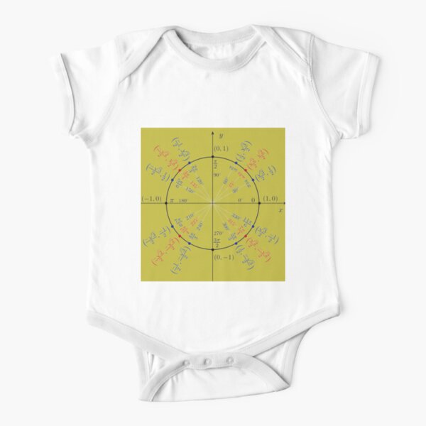 Unit circle angles. Trigonometry, Math Formulas, Geometry Formulas Short Sleeve Baby One-Piece