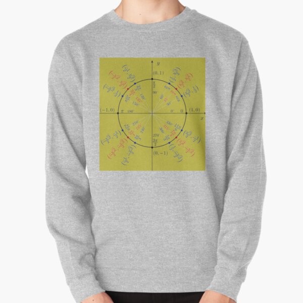 Unit circle angles. Trigonometry, Math Formulas, Geometry Formulas Pullover Sweatshirt