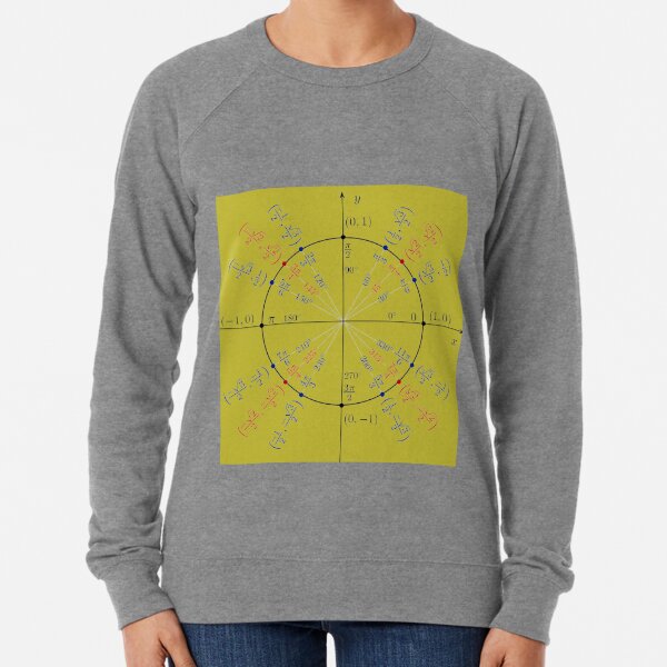 Unit circle angles. Trigonometry, Math Formulas, Geometry Formulas Lightweight Sweatshirt