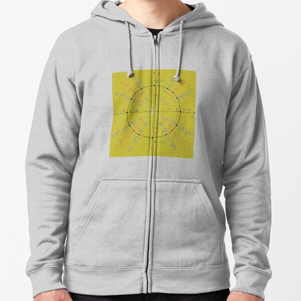 Unit circle angles. Trigonometry, Math Formulas, Geometry Formulas Zipped Hoodie