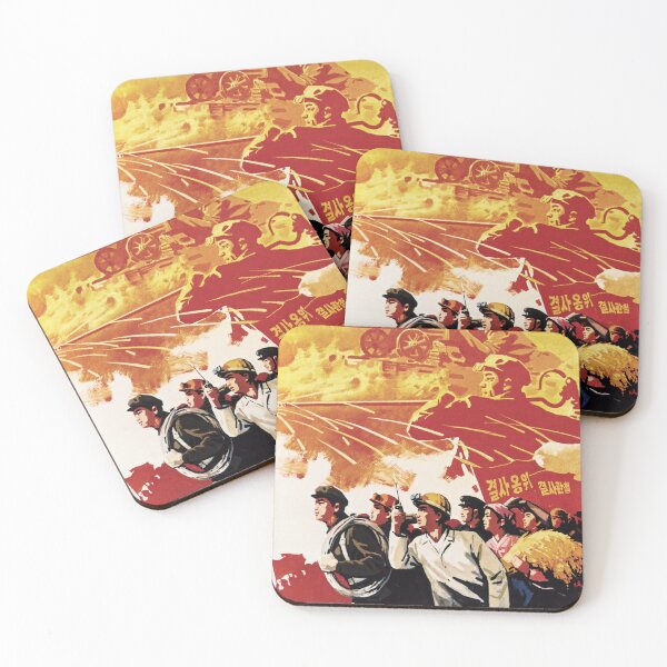 Item preview, Let the revolutionary zeal and indomitable spirit of the 1950s engulf the entire country! North Korea Propaganda War designed and sold by retroposters.
