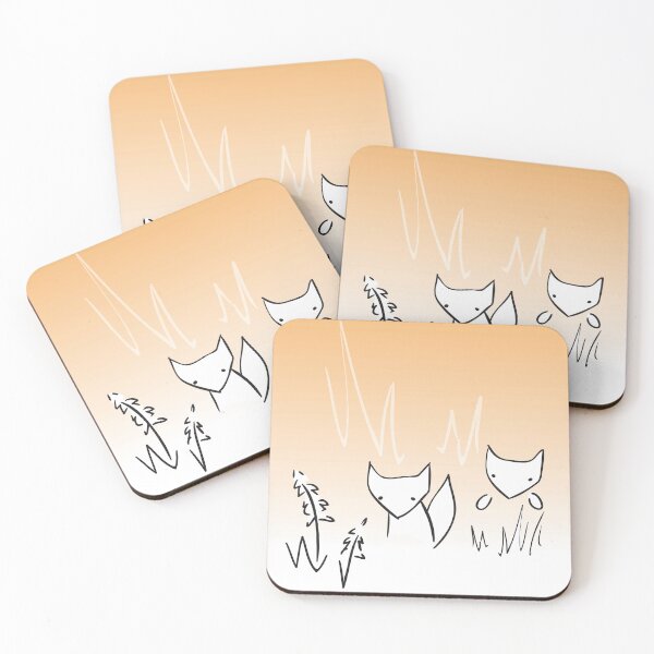 Item preview, foxes in a field of foxgloves designed and sold by bravescribbler.