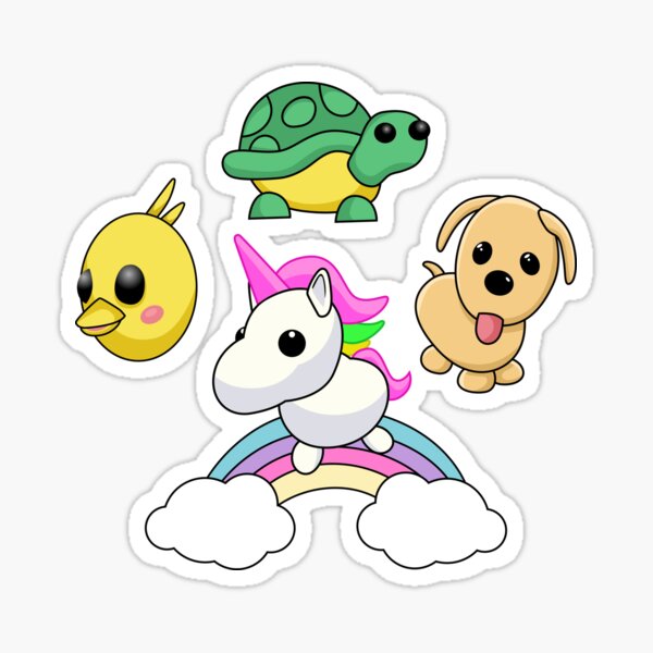Roblox Unicorn Stickers Redbubble - coloring book roblox adopt me coloring pages