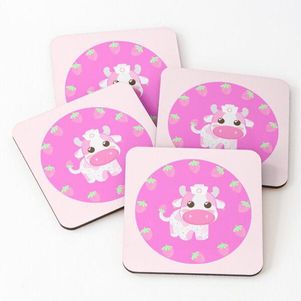 Item preview, Cute Baby Pink Strawberry Cow Nurse designed and sold by twicetrader.
