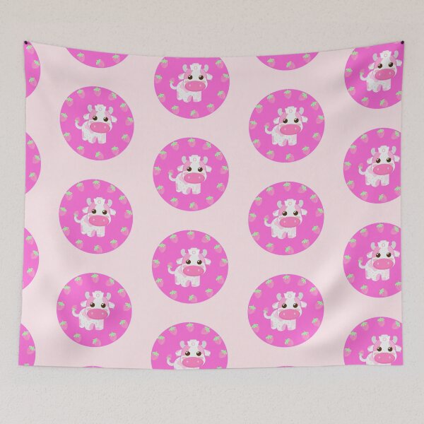 Aperçu de l'œuvre Infirmière de vache aux fraises rose bébé mignon créée et vendue par twicetrader.
