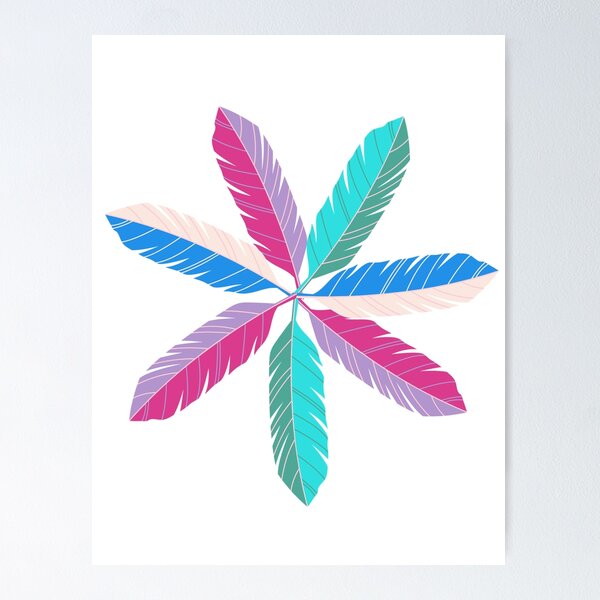 Item preview, Pastel Star Feather Flower designed and sold by SunsetApple.