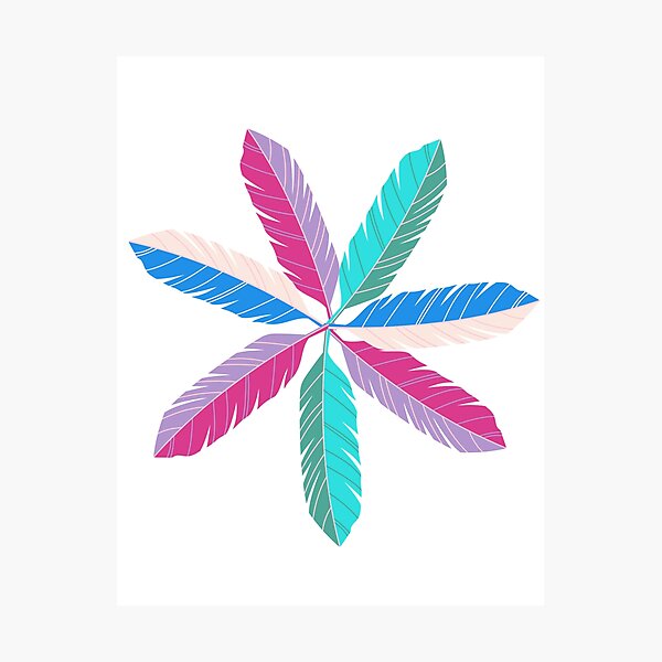 Item preview, Pastel Star Feather Flower designed and sold by SunsetApple.