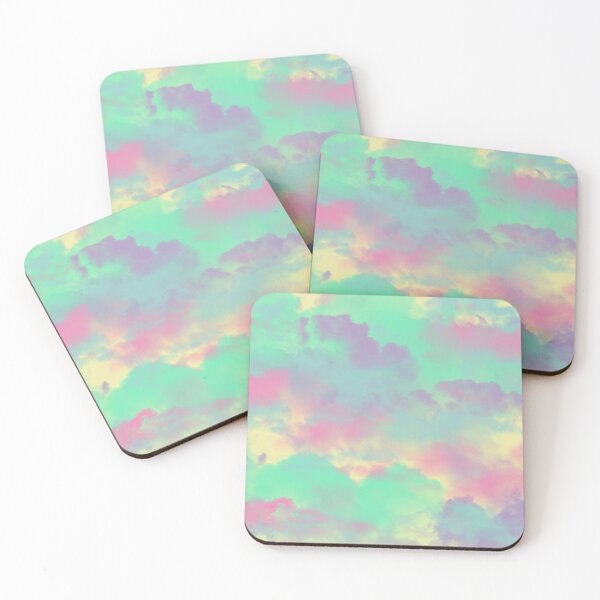 Pastel clouds Coasters (Set of 4)