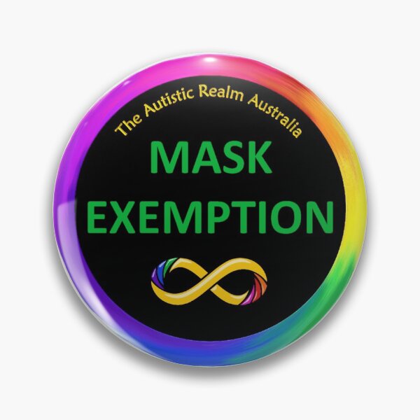 Mask Exemption Green on Black Pin