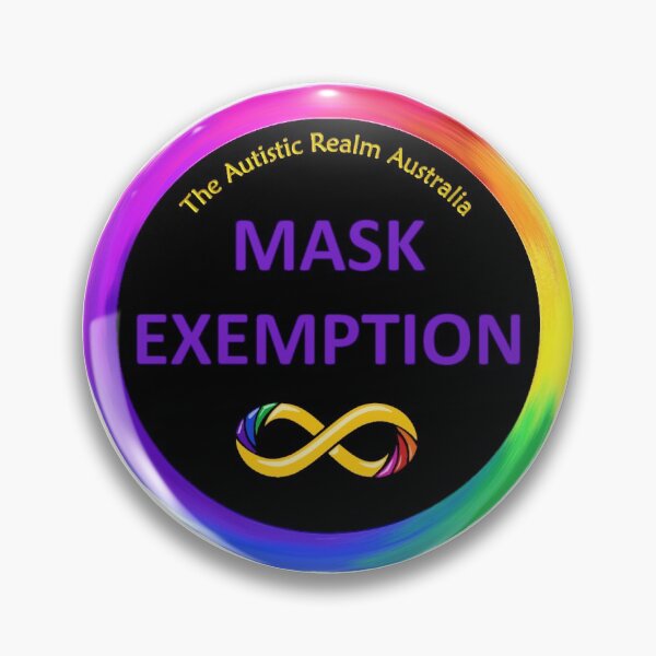 Item preview, Mask Exemption Purple on Black designed and sold by AutisticRealm.