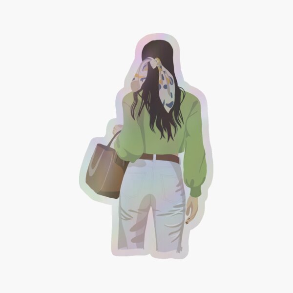 Item preview, Fashion girl in green blouse designed and sold by andrii-ravskyi.