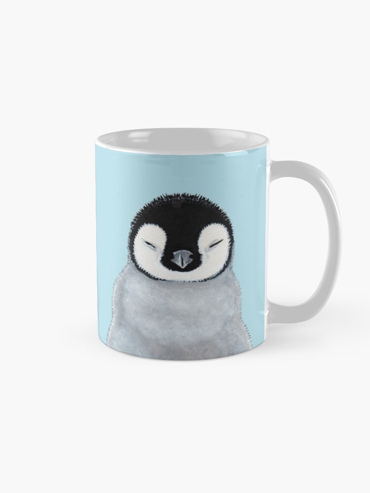 Alternate view of Cute Sleeping Baby Penguin Chick Mug