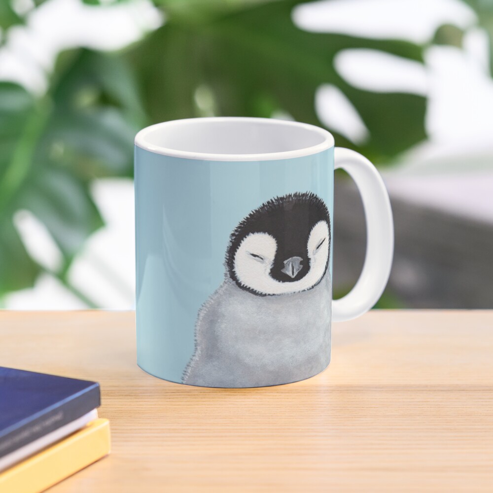 Cute Sleeping Baby Penguin Chick Mug