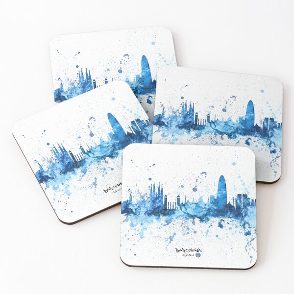 Item preview, Barcelona Spain Skyline designed and sold by ArtPrints.