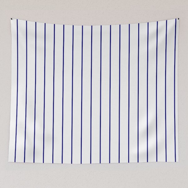 Item preview, Navy blue pinstripes pattern on white, minimal design, summer marine beach house pattern designed and sold by UDDesign.