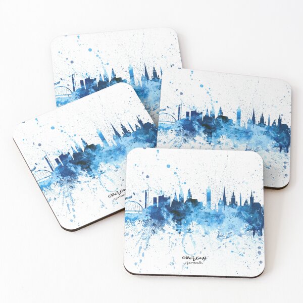 Item preview, Glasgow Scotland Skyline designed and sold by ArtPrints.