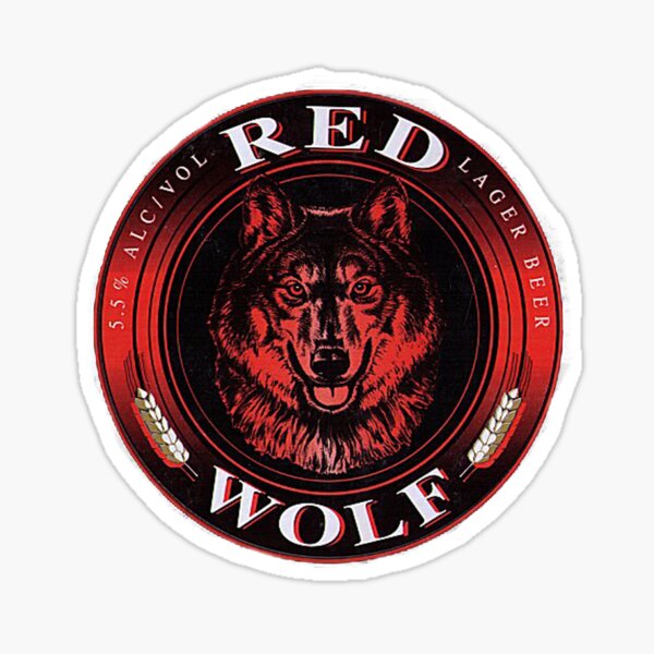 red wolf beer sign