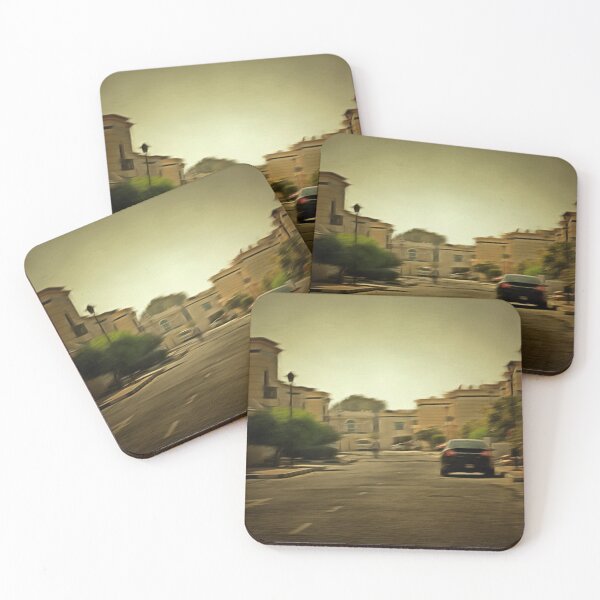 Item preview, Dark hues in a residential neighborhood with villas  designed and sold by ashishagarwal74.