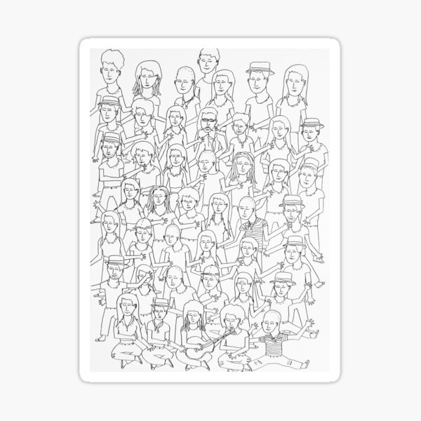 Community drawing by Luke Foster Sticker