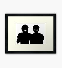 Dan & Phil |Â Shadows with whiskers Framed Print